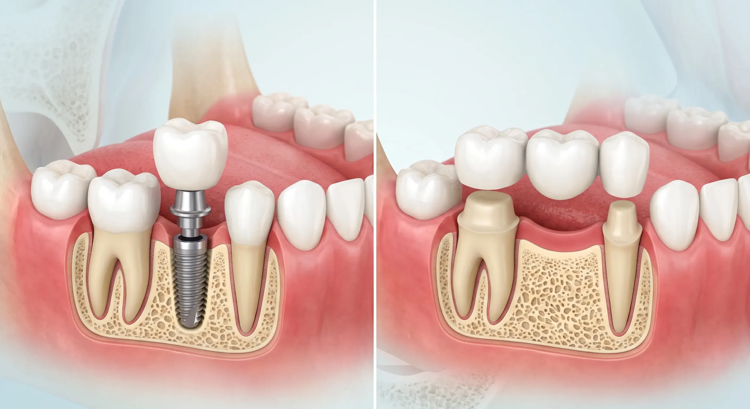 Tooth Implant vs Dental Bridge